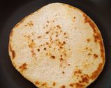 A picture of step 11 of Sourdough Flat bread baked in the pan.