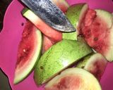 A picture of step 1 of Iced Watermelon milkshake.