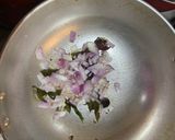 A picture of step 1 of South Indian cabbage (muttaikhos) poriyal.