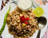A picture of step 4 of Vrat ki Sabudana Potato Khichadi,morning breakfast or Lunch Satvik recipe.
