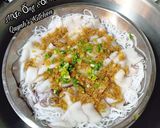 Hình bước làm 4 của món Mực Sốt Tỏi Bún Tàu - Steamed Squid w Garlic Sauce