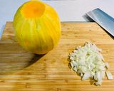 A picture of step 1 of Creamy Pumpkin Soup.