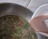 A picture of step 3 of Ragi flour mix vegetable soup.