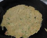 A picture of step 4 of Oats Chilla.