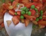 A picture of step 2 of Pav bhaji pulao.
