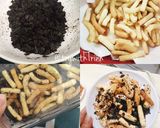 Hình bước làm 1 của món Nui lắc muối ớt rong biển