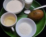 A picture of step 1 of Totapuri mango cake.