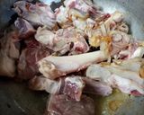 A picture of step 1 of Palak gosht.