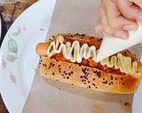 Gambar langkah 3 resipi Hot Dog - NYC style.