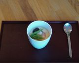 A picture of step 5 of Chawanmushi - savory egg custard.