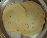 A picture of step 1 of Masala papad or salad on papad.