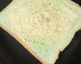 Foto langkah ke 2 dari resep Roti bakar dg Pisang raja owol keju meses dan matcha creamy.