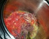 A picture of step 4 of Instant Pot Pulled Chicken in Spinach gravy.