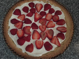 Tarta de frutillas y crema