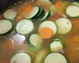 A picture of step 3 of Slow cooker veg soup.