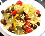 A picture of step 3 of Fruit Chana Chaat.