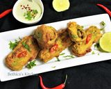 A picture of step 7 of Batter Fried Stuffed Bitter Gourd.