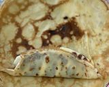 Une image de l'étape 7 de Pâte à crêpes à la Banane (et crêpes fourrés à la banane, topping chocolat, flambée au Rhum blanc).