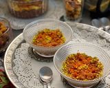 A picture of step 3 of Soji aur khopray ka halwa.