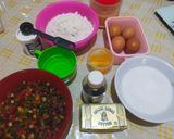Gambar langkah 1 resipi Kek buah kukus.