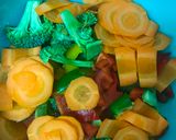 A picture of step 2 of Chicken drumsticks with vegetables.