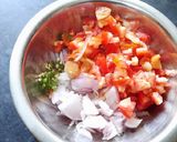 A picture of step 2 of Vegetables green moong sprouts salad.
