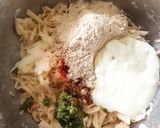 A picture of step 2 of Rajgira Potato Cheela.