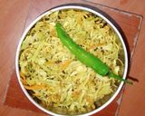A picture of step 2 of Gujarati Thali special 🍅🥕🥔🥥.