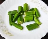 A picture of step 2 of Lady's finger #Bhindi#Korma.