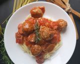 Foto langkah ke 9 dari resep 201. Spaghetti Saus Bolognese dengan Bola Daging.