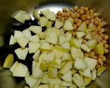 A picture of step 1 of Fruity masala chat.