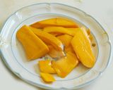 A picture of step 1 of Kale Mango salad.