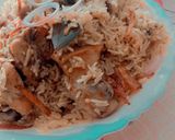 A picture of step 6 of Yakhni pulao.