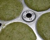 A picture of step 5 of Moong Spinach Idli.