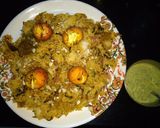 A picture of step 4 of Egg pulav.