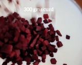 A picture of step 1 of Beetroot Raita- Summer Special.