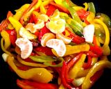 Foto del paso 2 de la receta Pimientos tricolor con Mandarina para guarnición