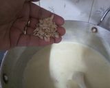 A picture of step 6 of Kulfi flavoured tres letches cake.