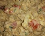 A picture of step 2 of Vegan "tuna" salad sarmie.