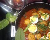 A picture of step 4 of Alu mattar Anday night.
