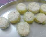 A picture of step 8 of Lauki rings with burfi.