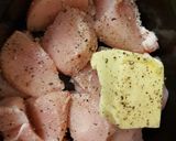 A picture of step 3 of My Lemon, peppered, Buttered Chicken. 💜😀.