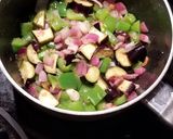 A picture of step 2 of Sloppy Joe Stuffed Mini-Eggplant & Zucchini.