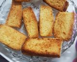 A picture of step 7 of Cake Rusk (without oven).