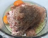 Foto del paso 1 de la receta Pastel de pollo y jamón dé York envuelto en bacon