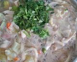 Gambar langkah 5 resipi Bihun Tomyam Putih.