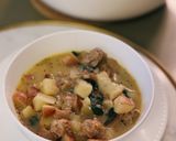 Foto del paso 6 de la receta: Sopa de Papa, Espinaca y Salchicha Italiana!! 🍃🌱