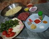 A picture of step 4 of Spicy Mutton Qeema Spaghetti🍝🍅.