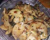 A picture of step 5 of Aloo Bhujiya.