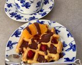 Foto del paso 9 de la receta: Gofres de avena fit con salsa de chocolate (sin azúcar pero muyyy dulce)
